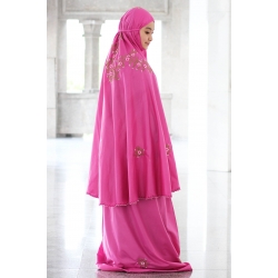 Telekung Haseena - Hot Pink