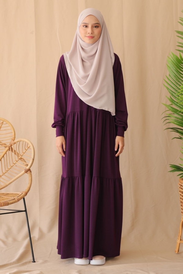 Ruffle Maxi - Eggplant
