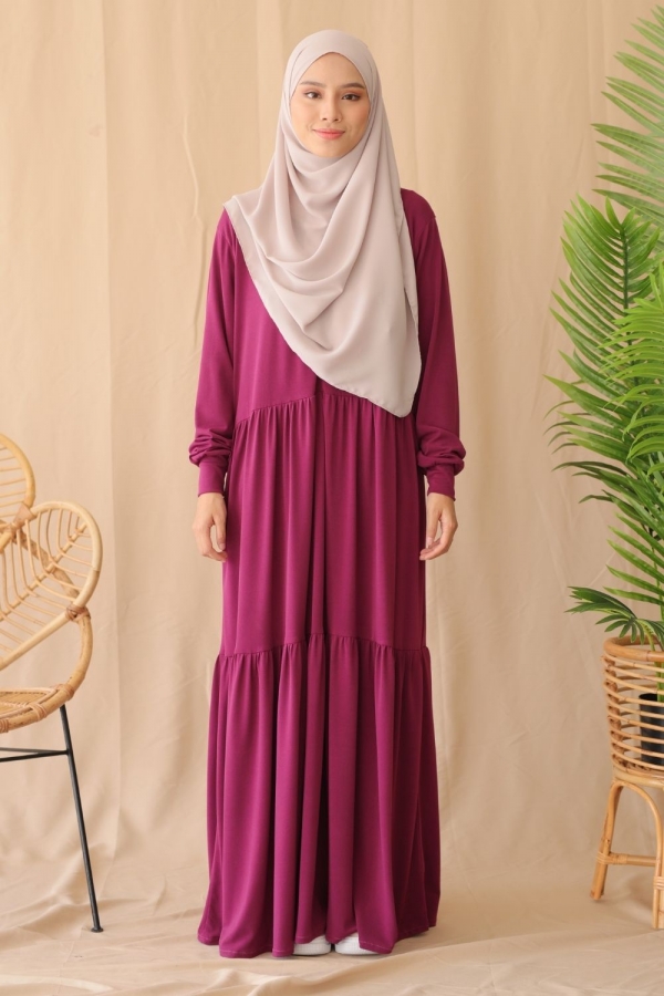 Ruffle Maxi - Mulberry